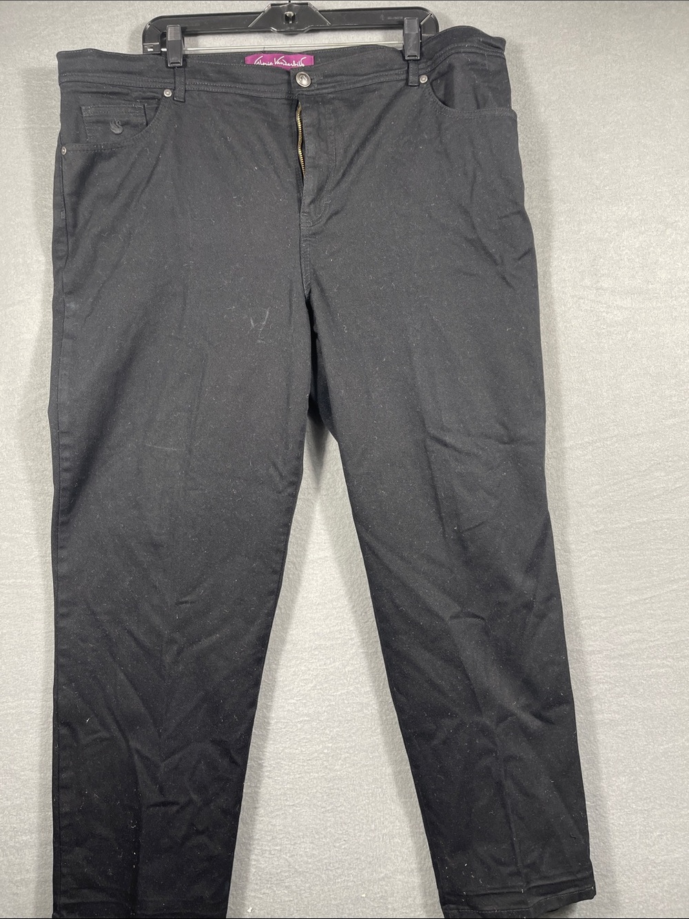 Anne Klein Black Straight-Leg Pants